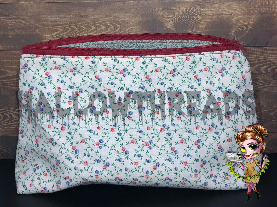 Flowers Large Zipper Bag